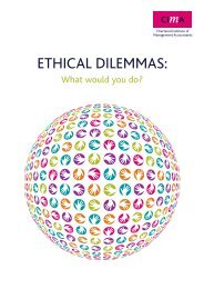What would you do?Ethical dilemmas - CIMA