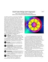 Feed Center Design and Components - University of Wisconsin ...