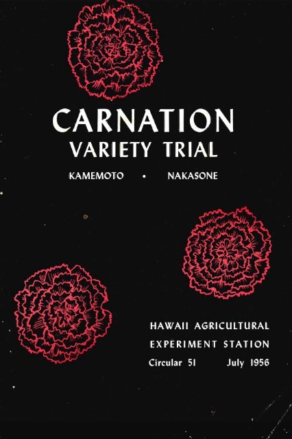 Carnation variety trial - ctahr - University of Hawaii