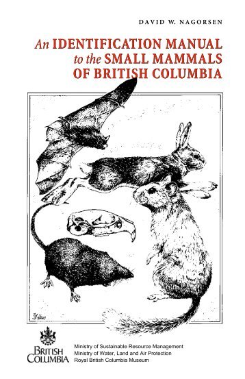 An Identification Manual to the Small Mammals of British Columbia