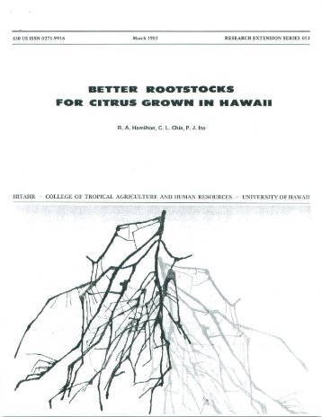 Better Rootstalks for Citrus Grown in Hawaii - ctahr - University of ...