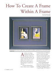 How To Create A Frame Within A Frame - Picture Framing Magazine