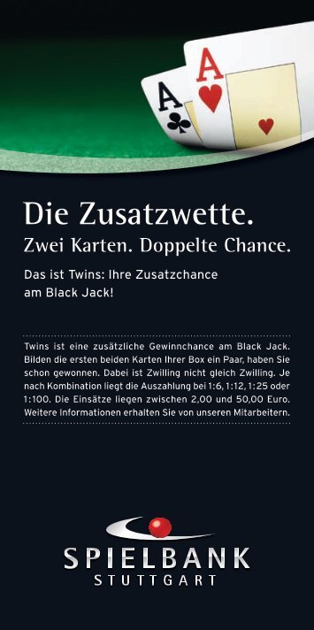 Die Zusatzwette. - Spielbank Stuttgart