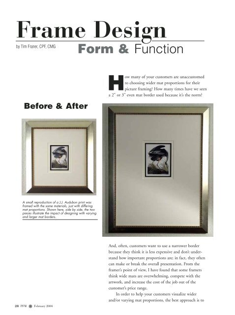 Frame Design - Picture Framing Magazine