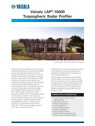 Vaisala LAP®-16000 Tropospheric Radar Profiler