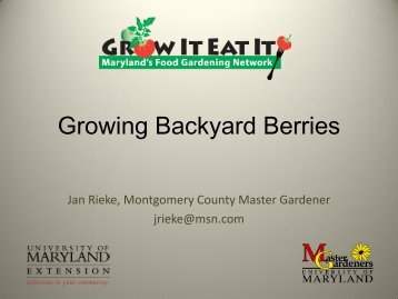 Backyard Berries and Vine by Jan Rieke - Montgomery County ...