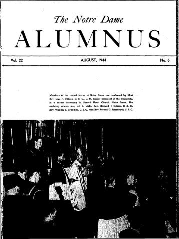 Notre Dame Alumnus, Vol. 22, No. 06 -- August - Archives ...