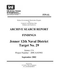 Jenner Bombing Target Archive Search Report Findings