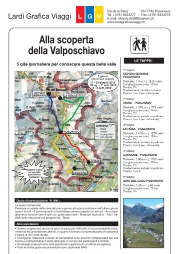 Alla scoperta della Valposchiavo - Lardi Grafica Viaggi