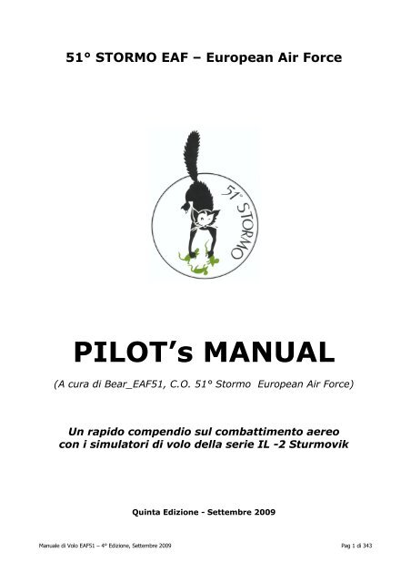 PILOT's MANUAL - 51° STORMO EAF - EAF51