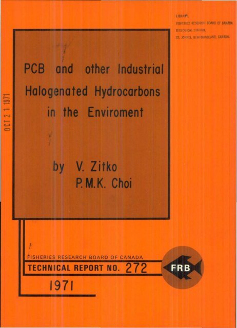 PCB and other industrial halogenated hydrocarbons in the