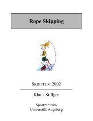 UE 8/9 - Ropeskipping - Sportzentrum Universität Augsburg