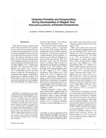 Histamine Formation and Honeycombing During ... - 2ndChance.info