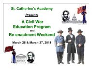 Living History - St. Catherine's Academy