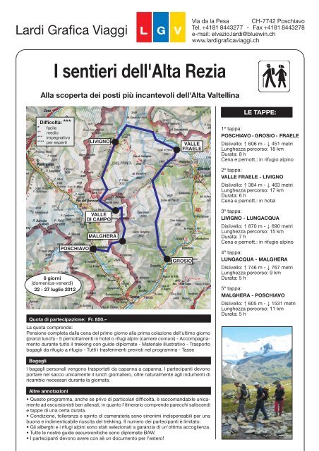 I sentieri dell'Alta Rezia - Lardi Grafica Viaggi