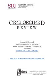 Crab Orchard Review, Vol. 15, No. 1
