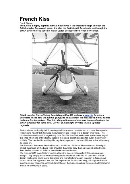 French Kiss - British Microlight Aircraft Association