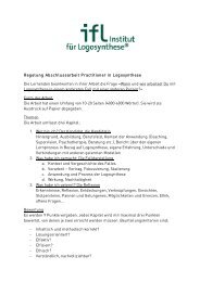 Regelung Abschlussarbeit Practitioner in Logosynthese Die ...