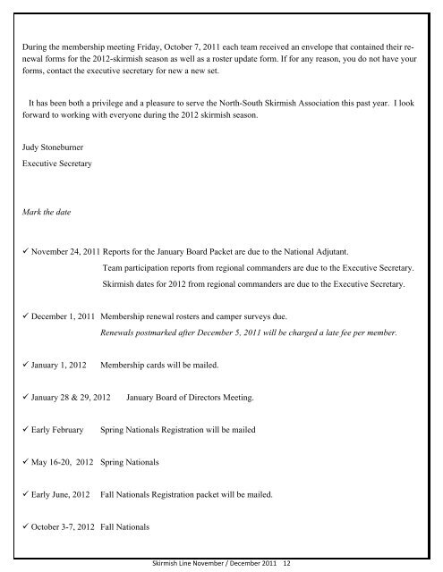 Regional Commanders - The North-South Skirmish Association, Inc.