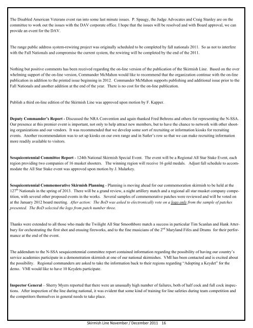 Regional Commanders - The North-South Skirmish Association, Inc.