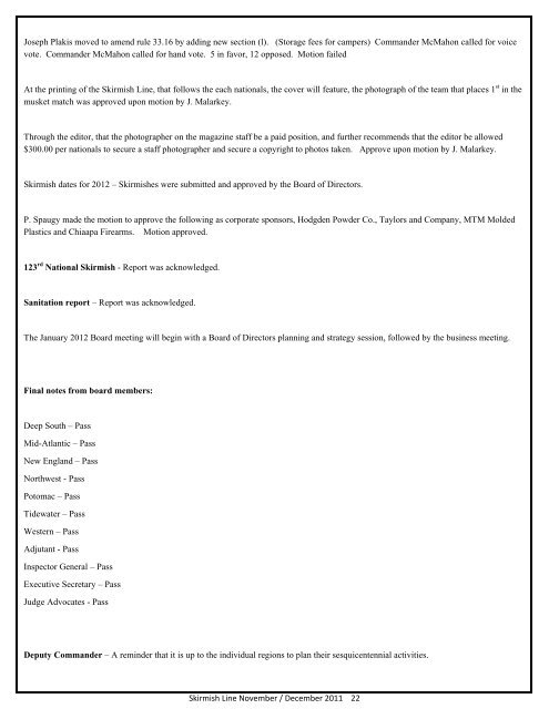 Regional Commanders - The North-South Skirmish Association, Inc.