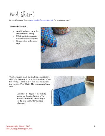 Bed Skirt - Michael Miller Fabrics