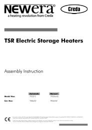 TSR Supaslim Combi Combined Storage And Fan ... - Creda Heating