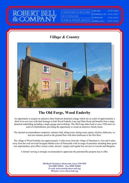 Village & Country The Old Forge, Wood Enderby - Expert Agent