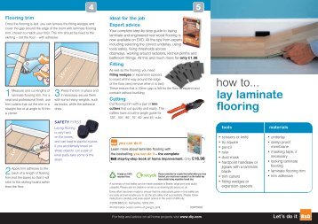 how to... lay laminate flooring - B&Q