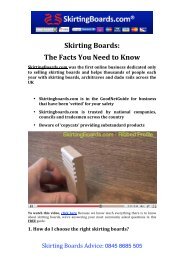 Skirting Boards: The Facts You Need to Know - PRWeb