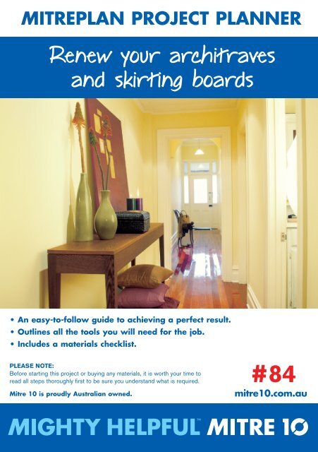 Renew Your Architraves And Skirting Boards Your Ves And Mitre 10