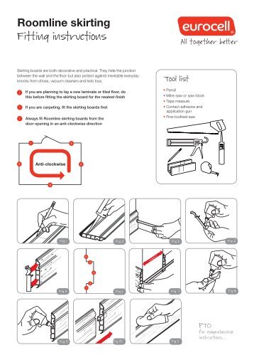 Roomline skirting Fitting instructions