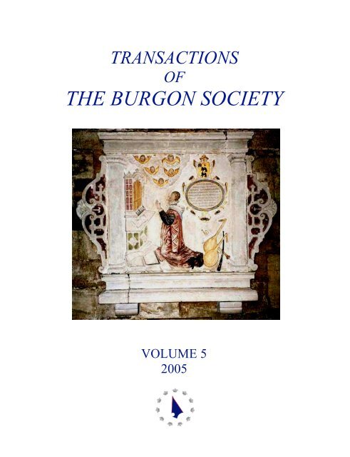 Transactions of the Burgon Society Volume 5