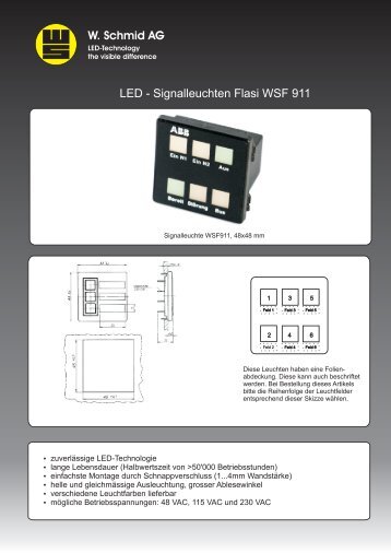 Datenblatt WSF911 - W. Schmid AG