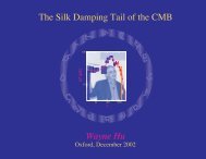 The Silk Damping Tail of the CMB Wayne Hu - Wayne Hu's Tutorials