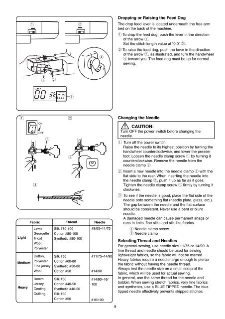 INSTRUCTION BOOK - Janome