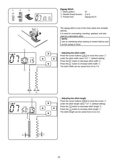 INSTRUCTION BOOK - Janome