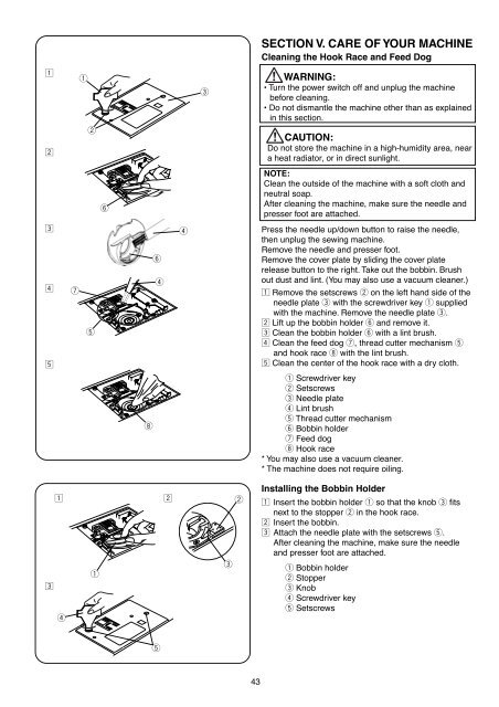 INSTRUCTION BOOK - Janome