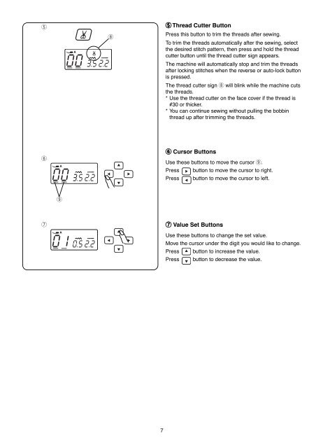 INSTRUCTION BOOK - Janome