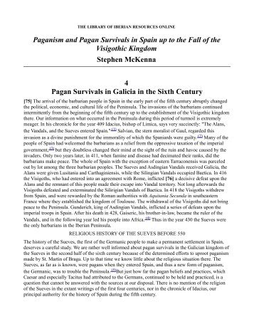 Paganism and Pagan Survivals in Spain up to the Fall of the ...