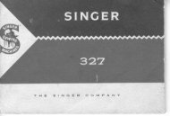 Singer Sewing Machine Model 327 Manual - ISMACS