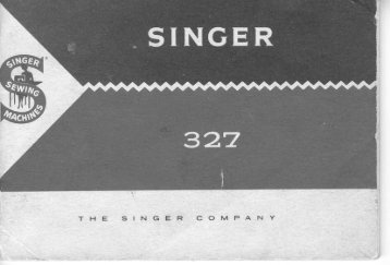 Singer Sewing Machine Model 327 Manual - ISMACS