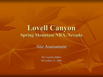 Lovell Canyon (Spring Mountains, Nevada)