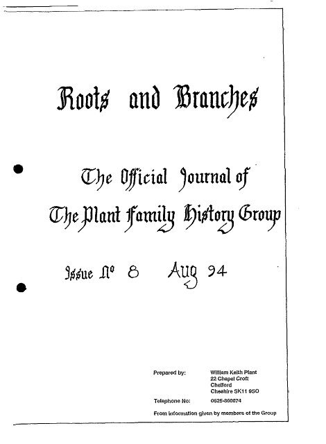 full text - Plant Family History Group