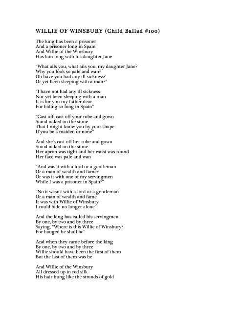 Ballad Lyrics Anais Mitchell