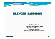 SILKWORM PATHOLOGY - Dr. HB MAHESHA