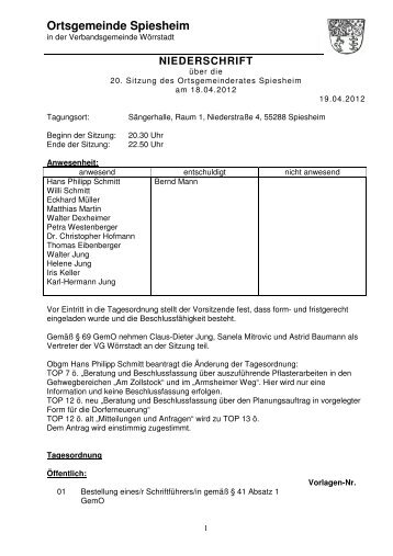 18.04.2012 - Ortsgemeinde Spiesheim