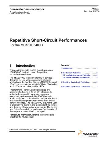 AN3567, Repetitive Short-circuit Performances for the MC15XS3400