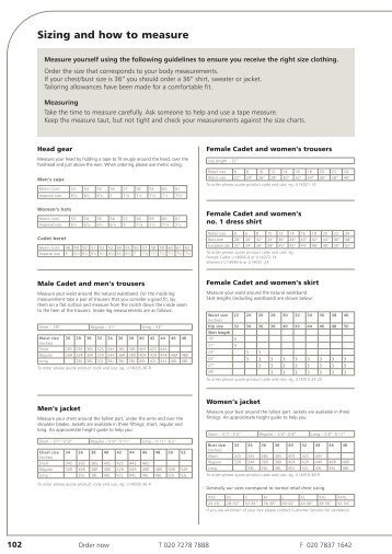 Sizing and how to measure - St John Ambulance Supplies