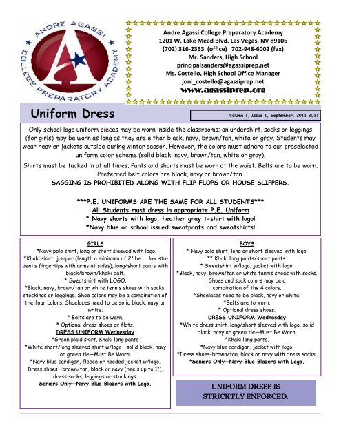 Uniform Dress - Andre Agassi College Preparatory Academy